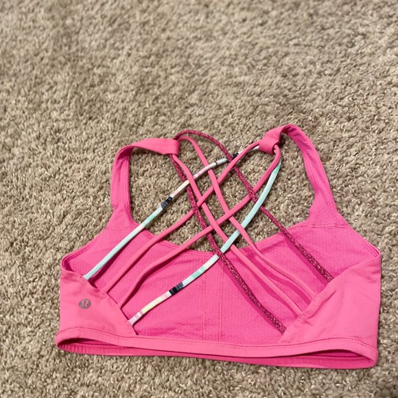 Original Lululemon Free to Be Wild Bra- Pink Pattern - Picture 2 of 3